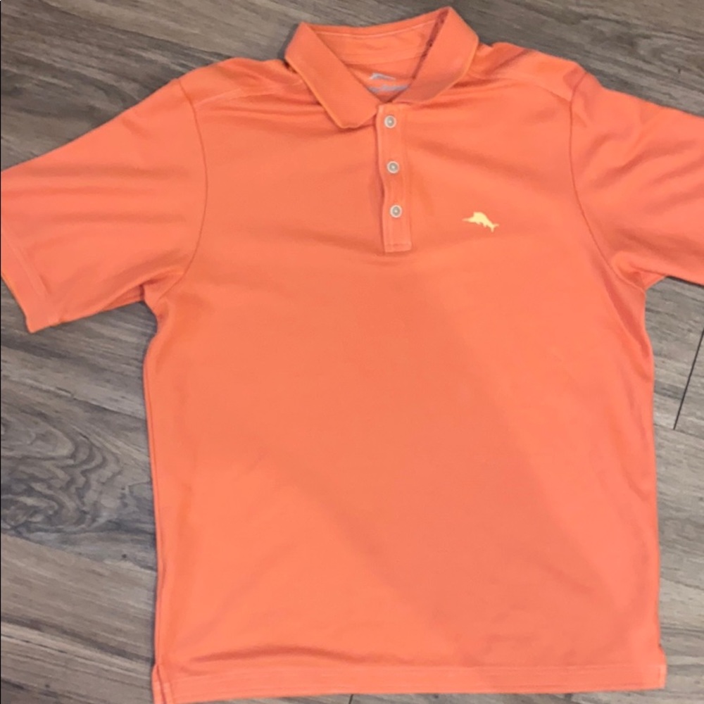 Tommy Bahama Silk Polo Mens Size Small Salmon